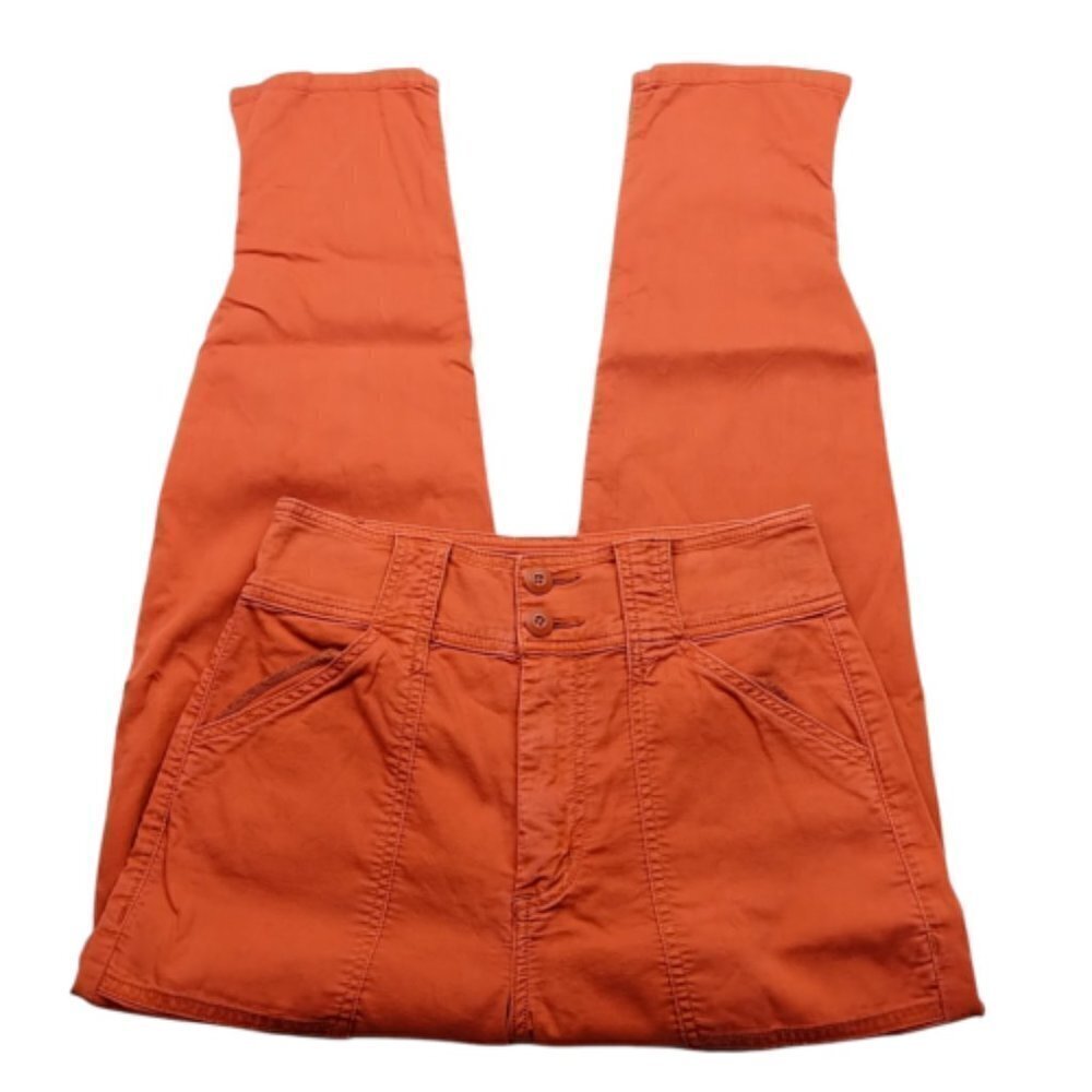 Joie Mirenda High Rise Straight Leg Pants Size 2 Orange